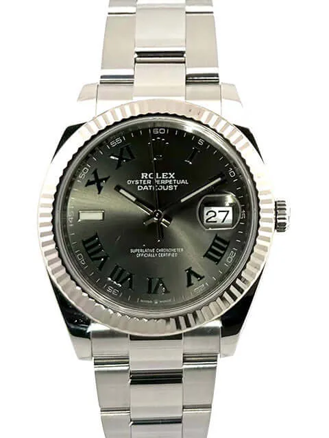 Rolex Datejust 41 Ref. 126334 Rhodium Römisch