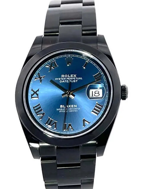 Rolex Datejust 41 Oystersteel 126300 Blau Römisch Blaken