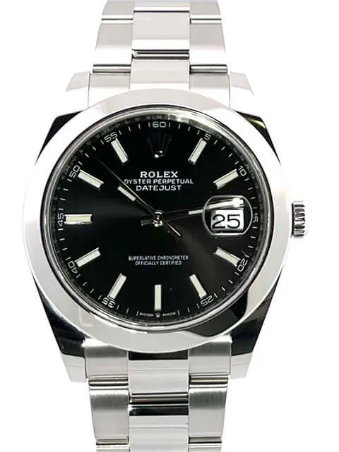 Rolex Datejust 41 Edelstahl 126300 Schwarz