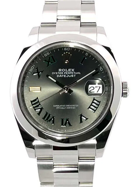 Rolex Datejust 41 Edelstahl 126300 Rhodium Römisch