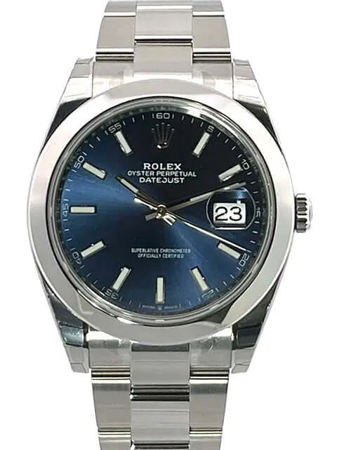 Rolex Datejust 41 Edelstahl 126300 Blau verklebt 2022 Oyster-Band