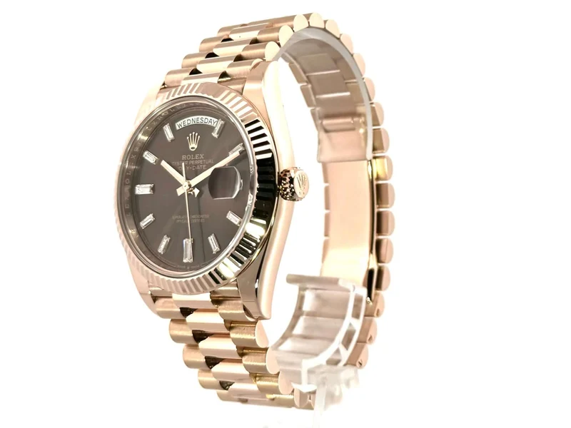 Rolex Day-Date 40 Everose-Gold 228235 Schoko Diamant
