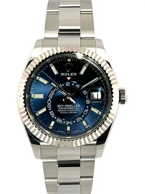 Rolex Sky-Dweller Edelstahl / Weißgold 326934 Blau