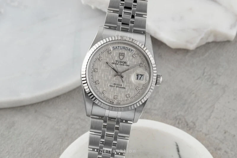 Tudor Date-Day steel / white gold automatic men's watch 76214 [2600449]