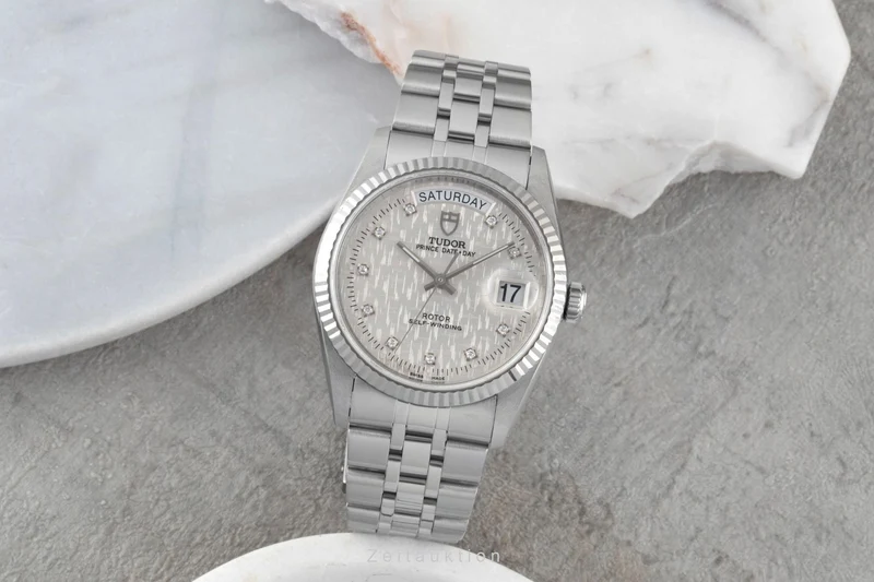 Tudor Date-Day steel / white gold automatic men's watch 76214 [2600449]