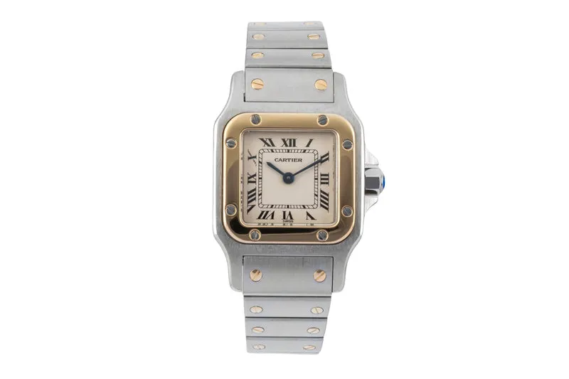 Cartier Santos steel / gold quartz women's watch W20012C4 [2600792]