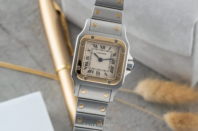 Cartier Santos steel / gold quartz women's watch W20012C4 [2600792]