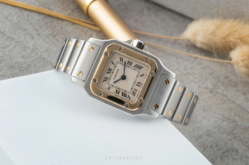 Cartier Santos steel / gold quartz women's watch W20012C4 [2600792]