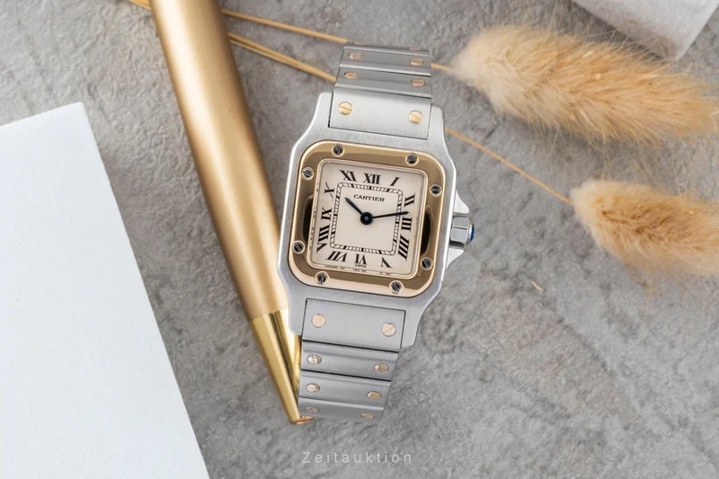 Cartier Santos steel / gold quartz women's watch W20012C4 [2600792]