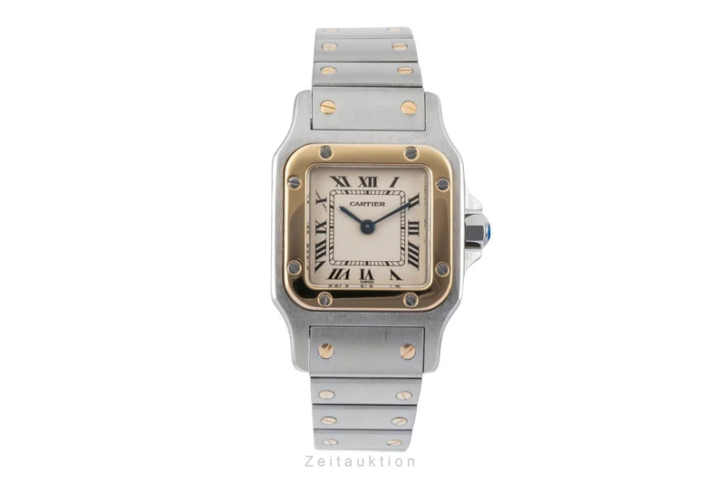 Cartier Santos steel / gold quartz women's watch W20012C4 [2600792]