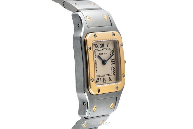 Cartier Santos steel / gold quartz women's watch W20012C4 [2600792]