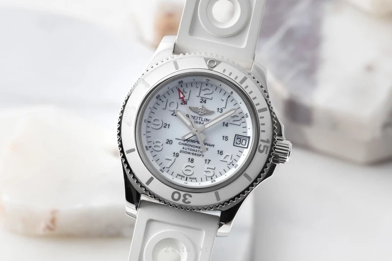 Breitling Superocean steel automatic women's watch A17312D2/A775 LP: 5350EUR [2600459]