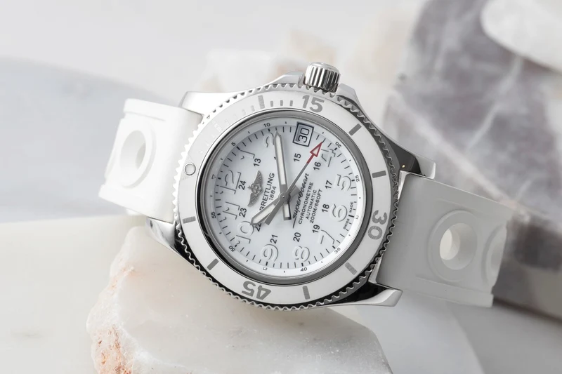 Breitling Superocean steel automatic women's watch A17312D2/A775 LP: 5350EUR [2600459]