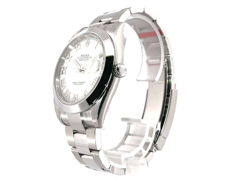 Rolex Datejust 41 Oystersteel 126300 Weiß Römisch verklebt aus 2021