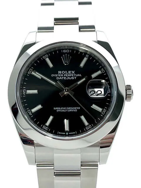 Rolex Datejust 41 Edelstahl 126300 Schwarz ungetragen 2020