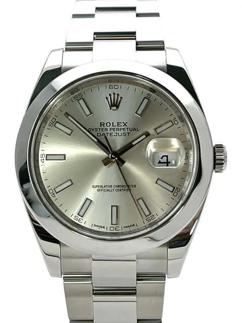 Rolex Datejust 41 Edelstahl 126300 Silber aus 2017