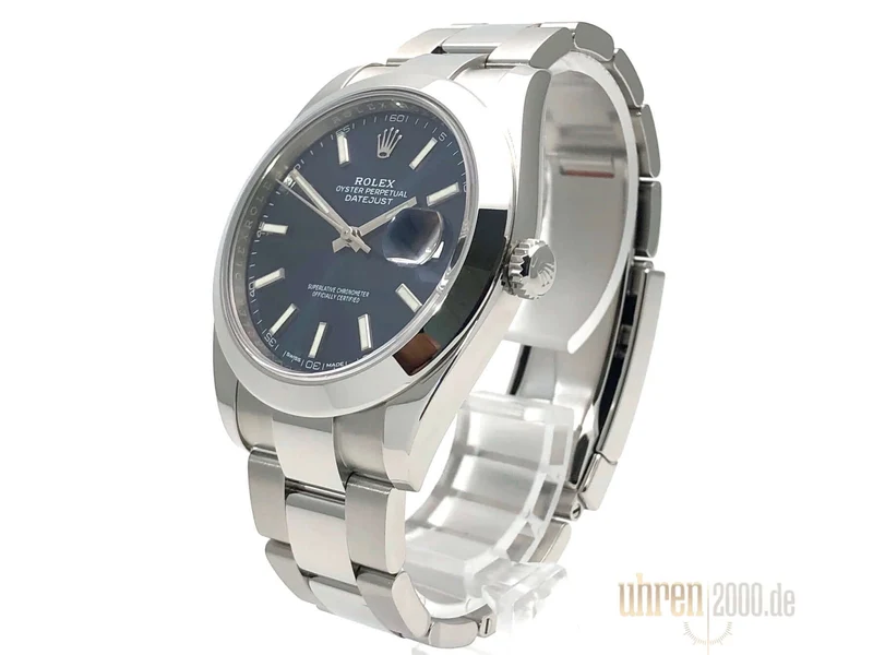 Rolex Datejust 41 Edelstahl 126300 Blau LC100 aus 2018