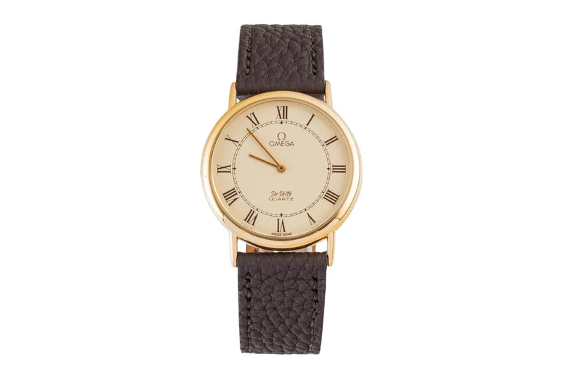 Omega De Ville gilt-brass quartz men's watch 191.0092 Vintage [2507546]