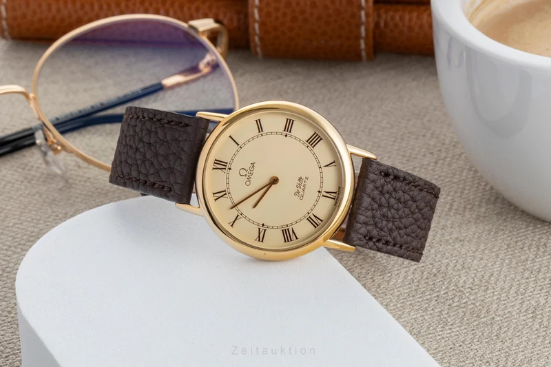 Omega De Ville gilt-brass quartz men's watch 191.0092 Vintage [2507546]