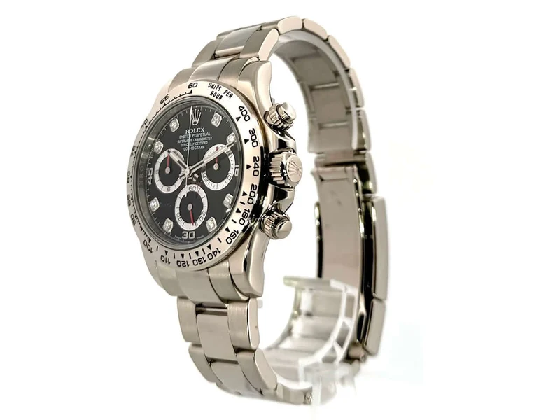 Rolex Cosmograph Daytona 116509 Weißgold Schwarz Diamant