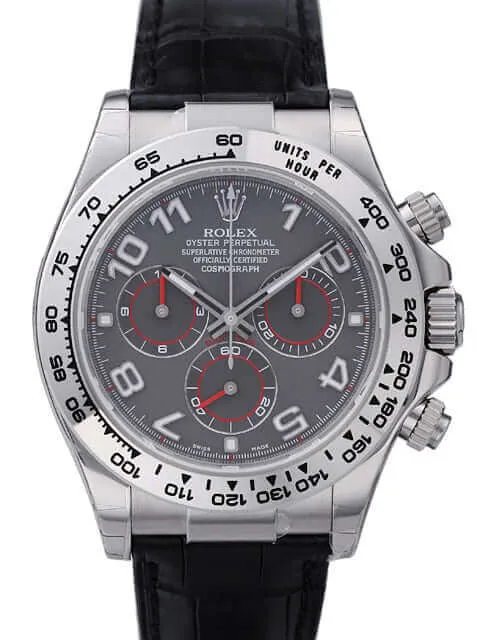 Rolex Cosmograph Daytona 116519 Weißgold Leder Slate