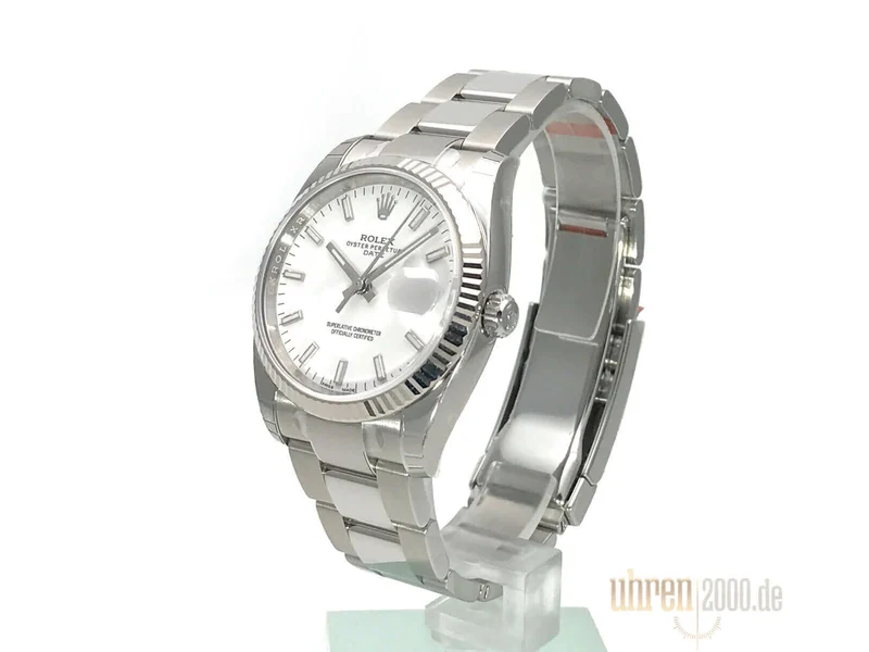 Rolex 115234 Oyster Perpetual Date 34 Weiß Index