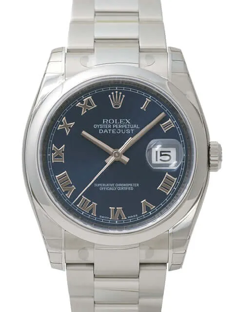 Rolex Oyster Datejust 36 116200 Blau Römisch