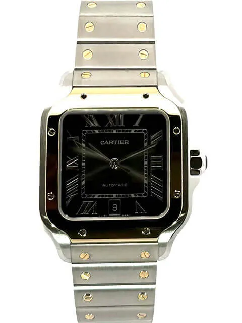 Cartier Santos de Cartier W2SA0030 Edelstahl Gelbgold großes Modell