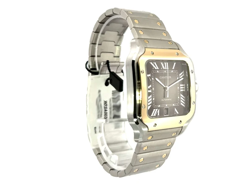 Cartier Santos de Cartier W2SA0030 Edelstahl Gelbgold großes Modell