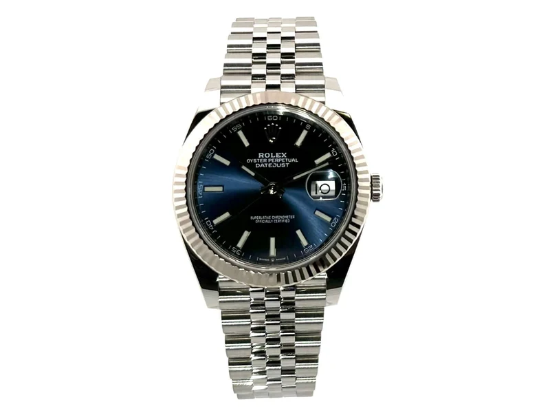 Rolex Datejust 41 Edelstahl Weißgold 126334 Blau Jubile-Band