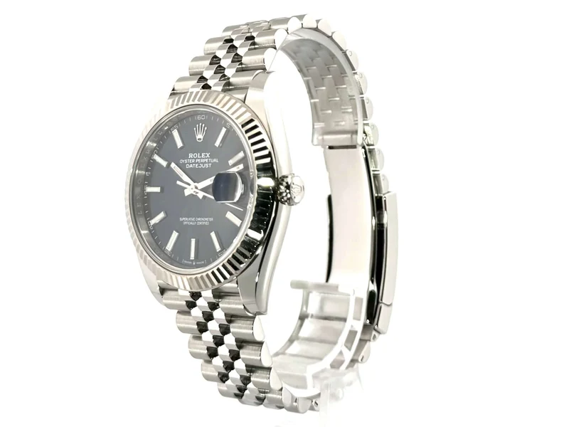 Rolex Datejust 41 Edelstahl Weißgold 126334 Blau Jubile-Band