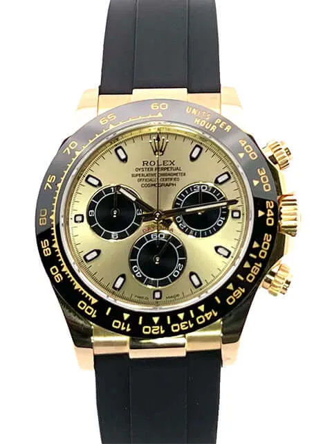 Rolex Daytona 116518LN Gelbgold Oysterflex Champagnerfarben