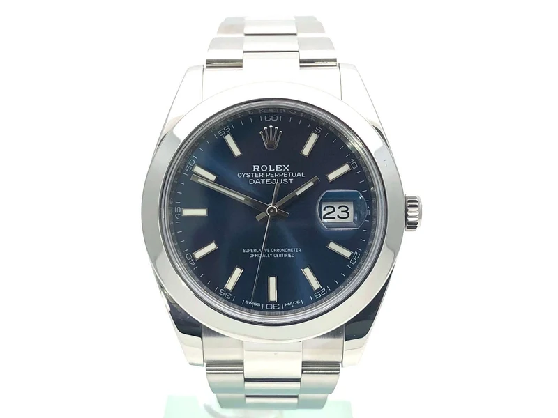 Rolex Datejust 41 Edelstahl 126300 Blau Index aus 2018