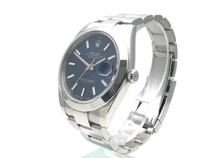 Rolex Datejust 41 Edelstahl 126300 Blau Index aus 2018