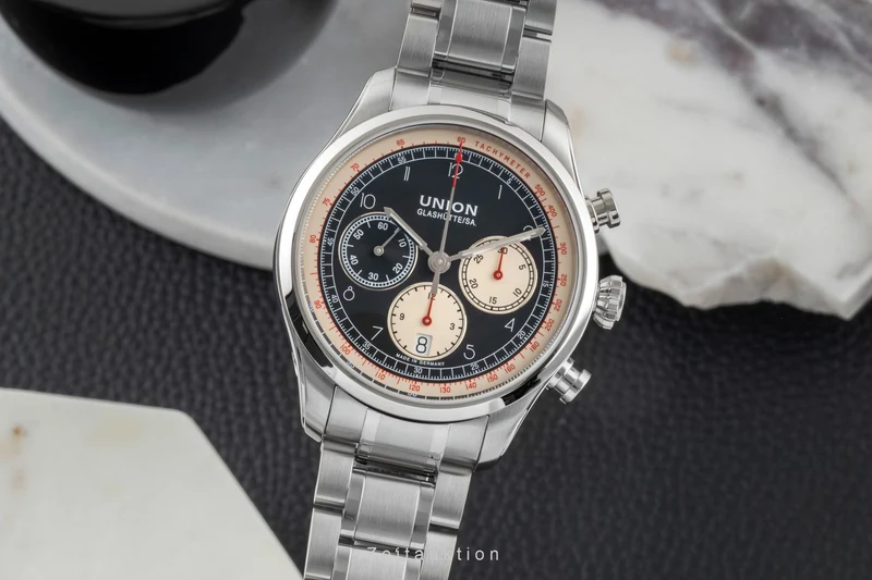 Union Glashütte Belisar chronograph steel automatic men's watch D009.427.16.052.00 LP: 3100EUR [2600263]
