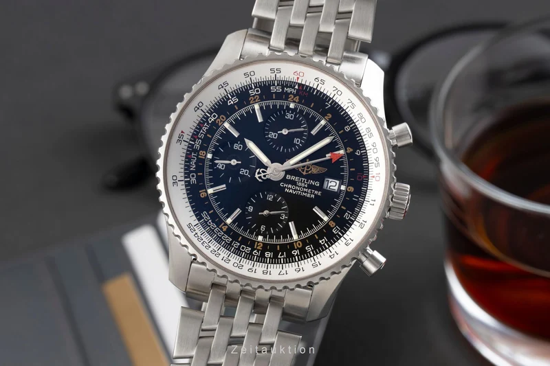 Breitling Navitimer World chronograph steel automatic men's watch A24322 [2600524]
