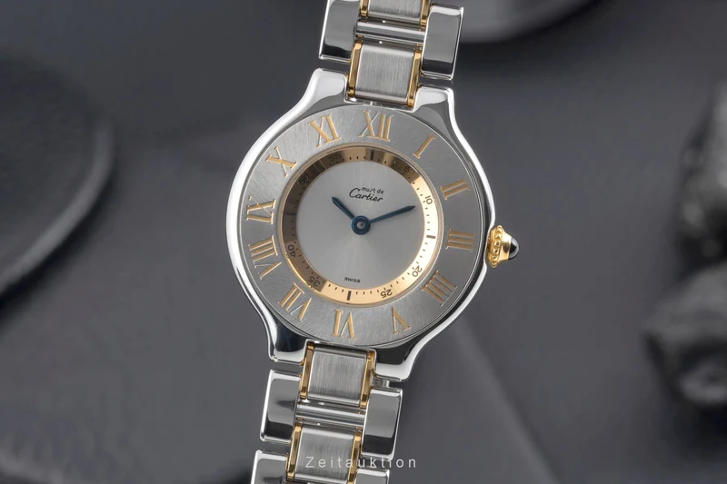 Cartier Ligne 21 gilt / steel quartz women's watch W10073R6 [2600818]