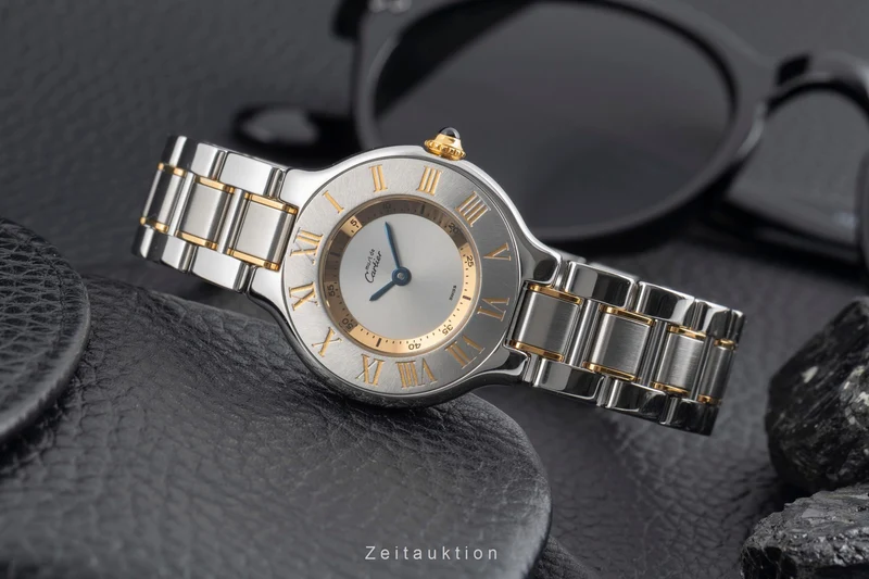 Cartier Ligne 21 gilt / steel quartz women's watch W10073R6 [2600818]