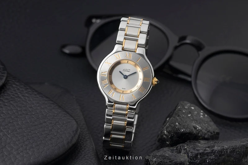 Cartier Ligne 21 gilt / steel quartz women's watch W10073R6 [2600818]