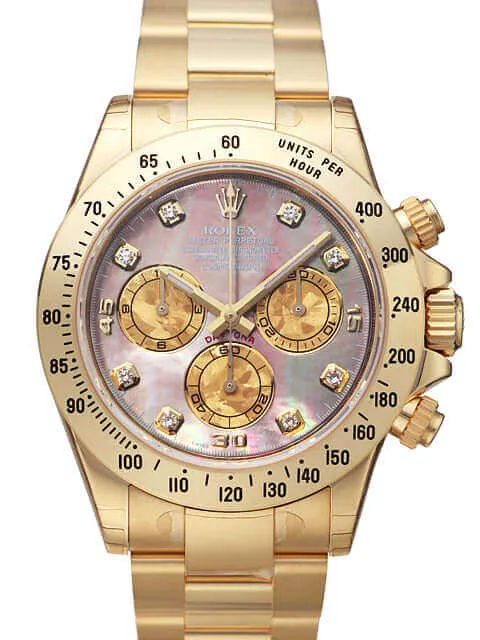 Rolex Cosmograph Daytona 116528 18 kt Gelbgold Crystal Dia