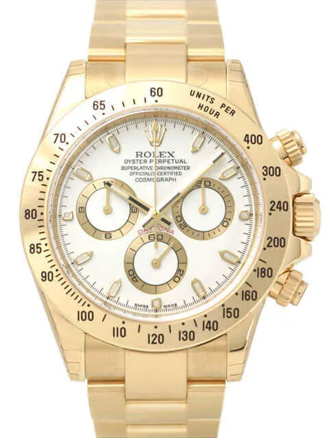 Rolex Cosmograph Daytona 116528 Gelbgold Weiß Index