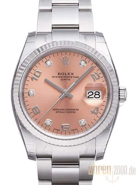 Rolex Oyster Perpetual Date 34 115234 Pink Dia