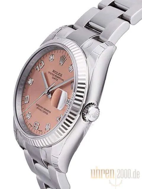 Rolex Oyster Perpetual Date 34 115234 Pink Dia