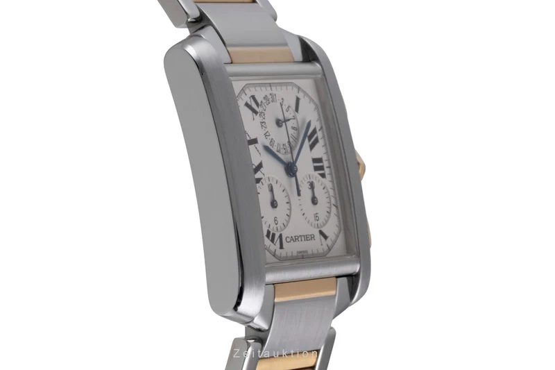 Cartier Tank Francaise chronograph steel / gold quartz men's watch W51004Q4 [2600206]