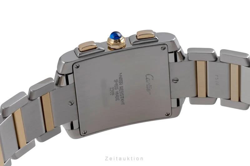 Cartier Tank Francaise chronograph steel / gold quartz men's watch W51004Q4 [2600206]