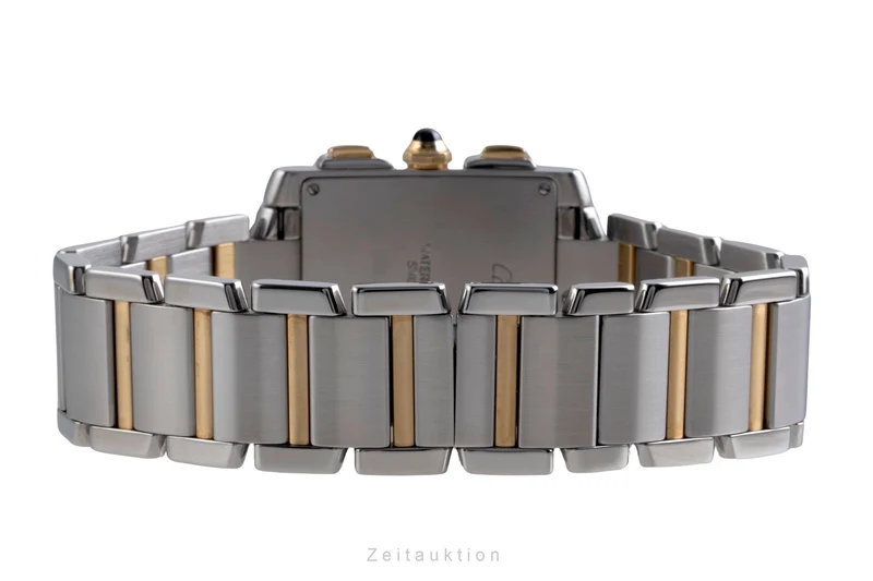 Cartier Tank Francaise chronograph steel / gold quartz men's watch W51004Q4 [2600206]