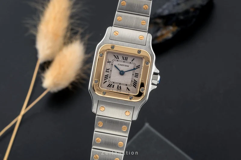 Cartier Santos steel / gold quartz women's watch W20012C4 [2507518]