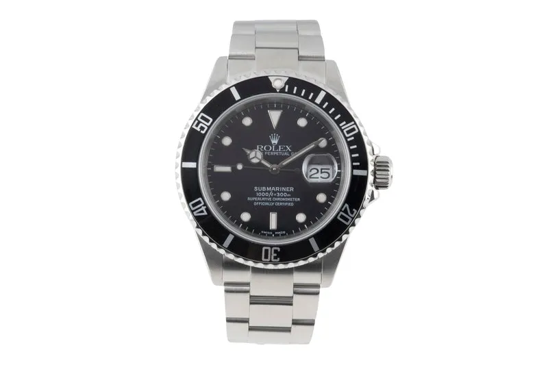 Rolex Submariner steel automatic men's watch 16610 T [2600857]