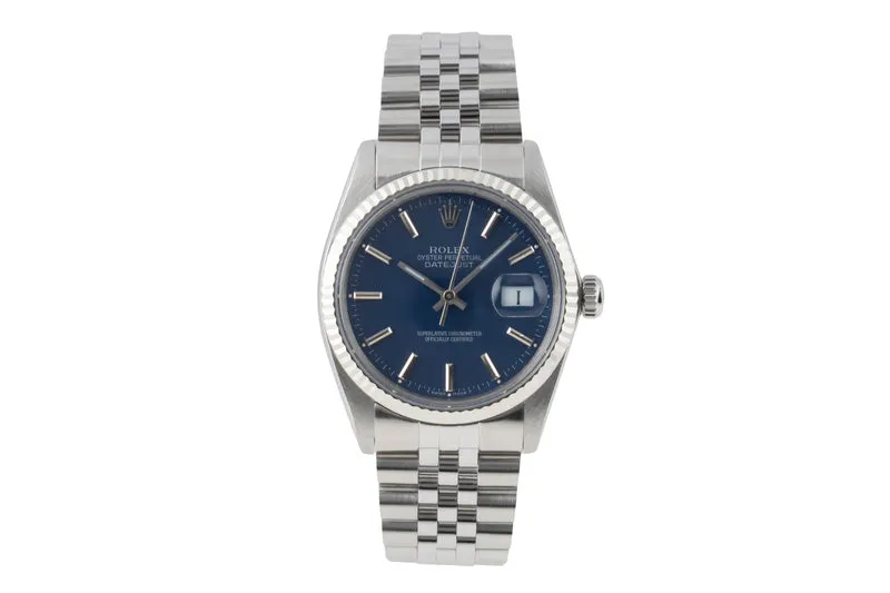 Rolex Datejust steel / white gold automatic men's watch 16014 Vintage [2501593]