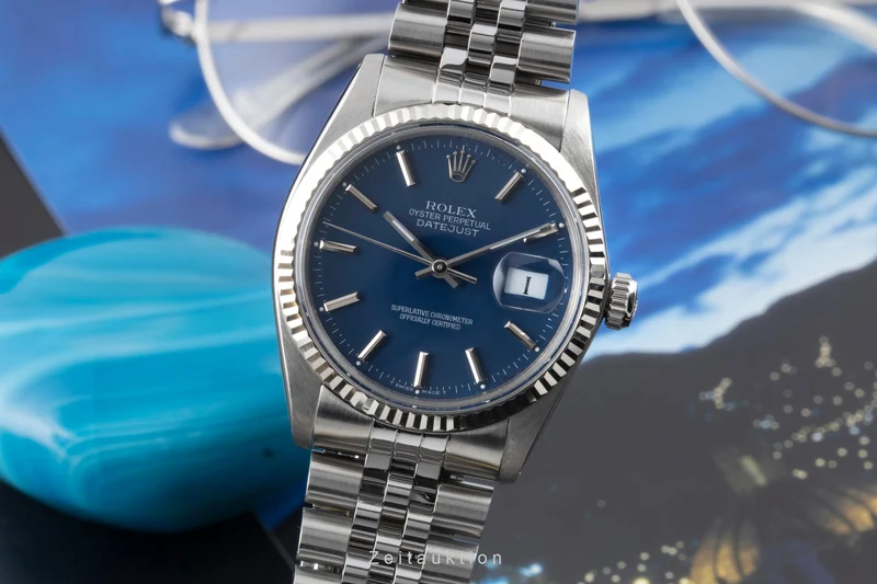 Rolex Datejust steel / white gold automatic men's watch 16014 Vintage [2501593]